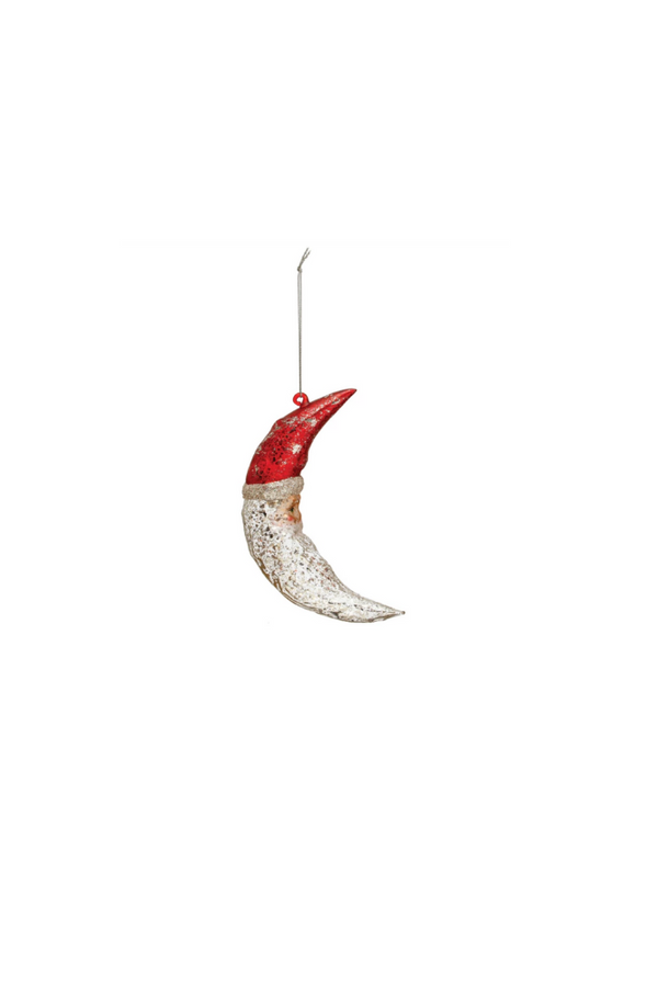 Santa Moon Ornament