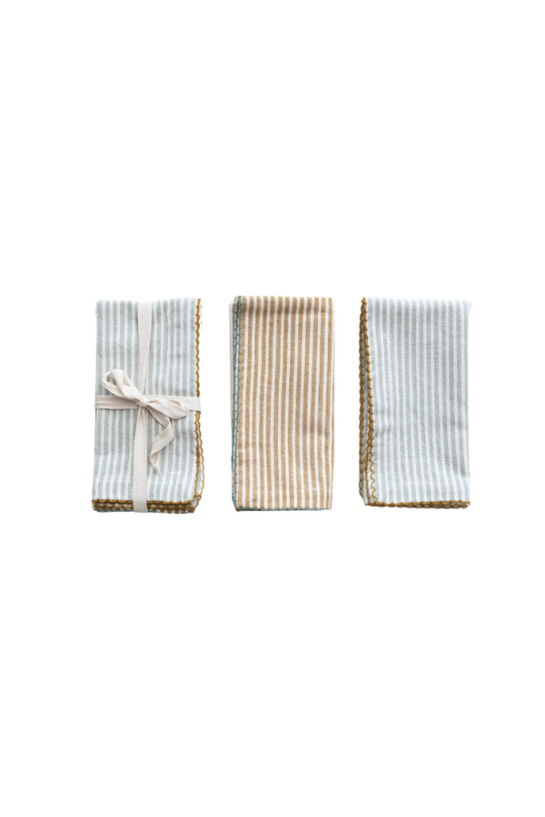 Cotton Stripe Cloth Napkins