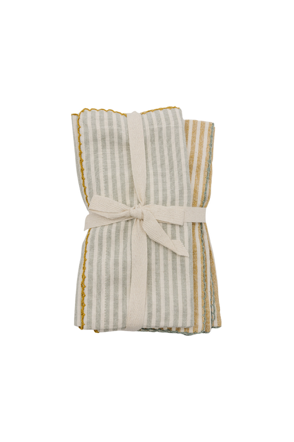 Cotton Stripe Cloth Napkins