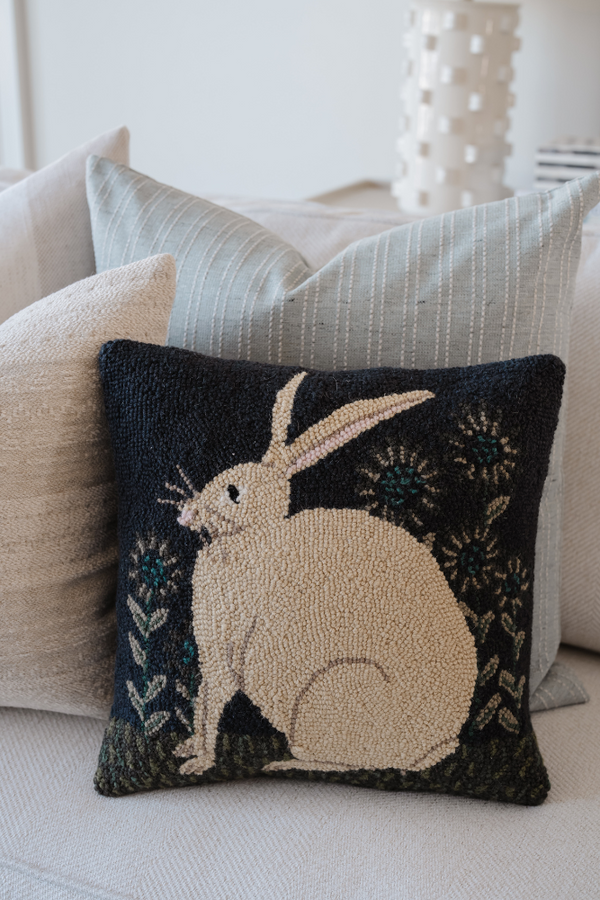 Hare & Sunflowers Hook Pillow