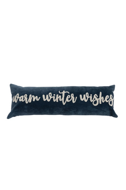 Blue Winter Wishes Pillow