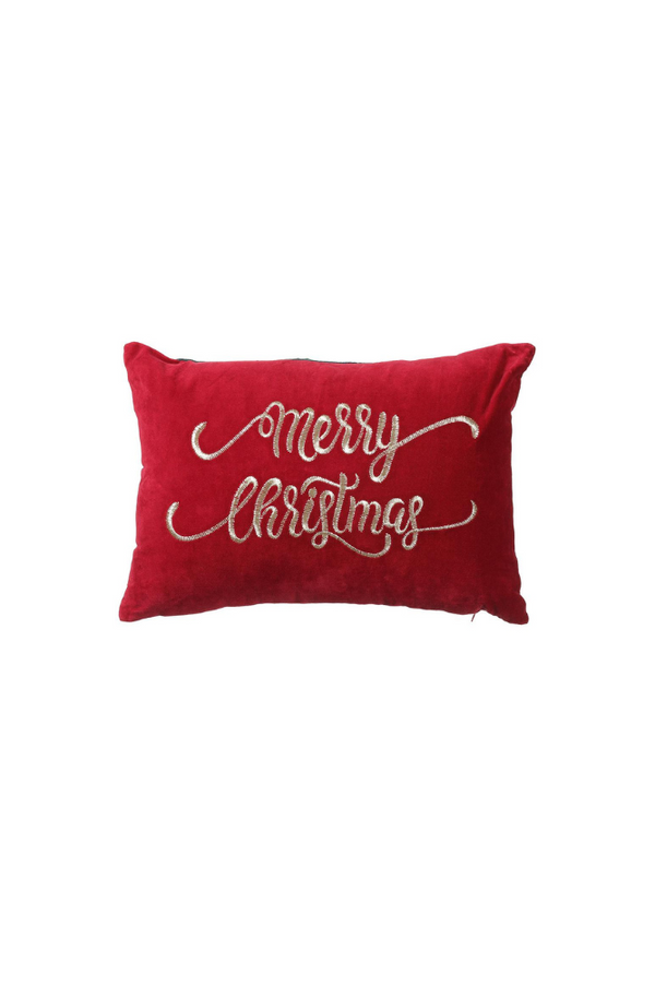 Velvet Merry Christmas Pillow
