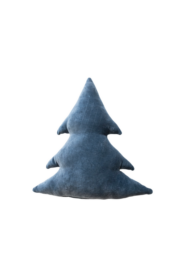 Winter Blue Tree Pillow