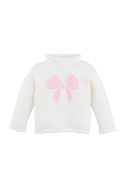 Rollneck Pink Bow Sweater