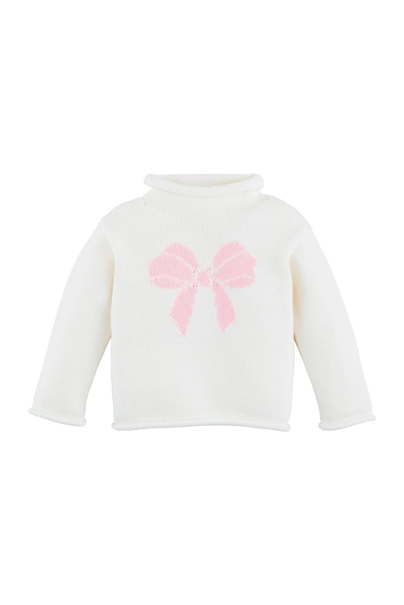 Rollneck Pink Bow Sweater