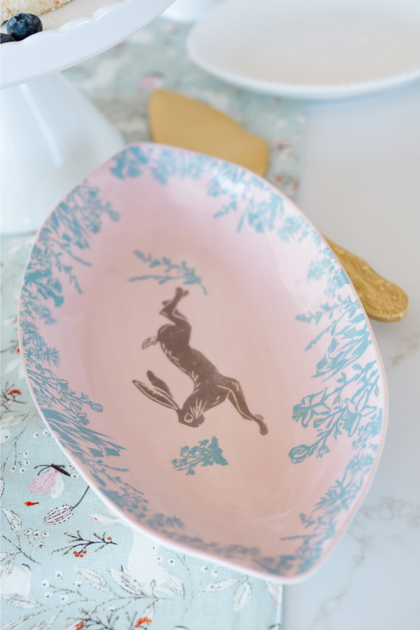 Easter Bunny Pink Dish