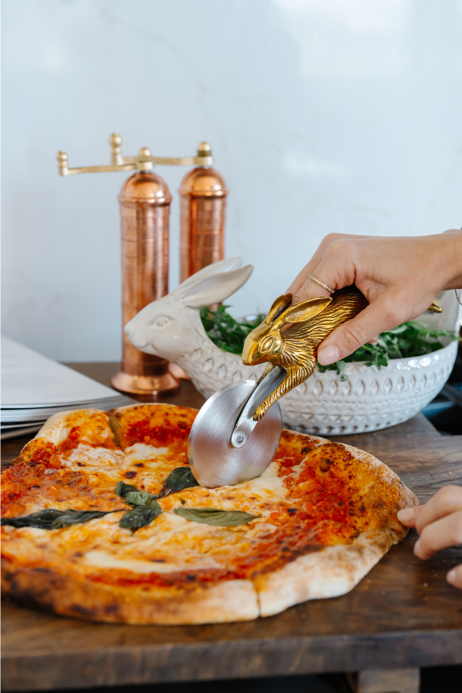 Brass Rabbit Pizza Cutter