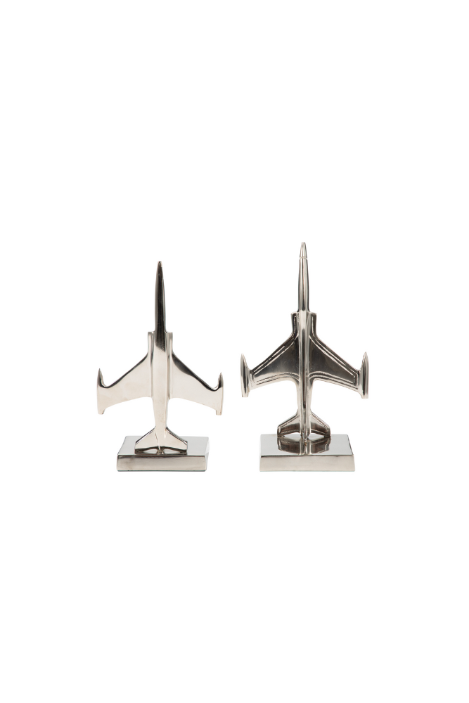 Silver Plane Bookend