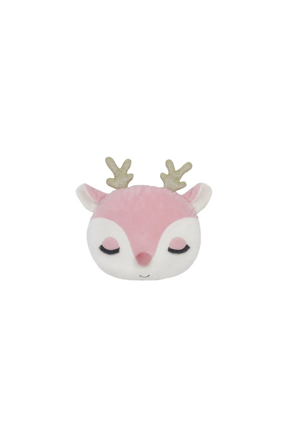 Pink Reindeer Accent Pillow