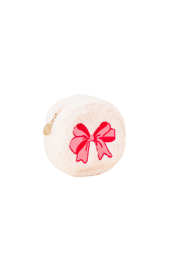 Red Bow Teddy Pouch