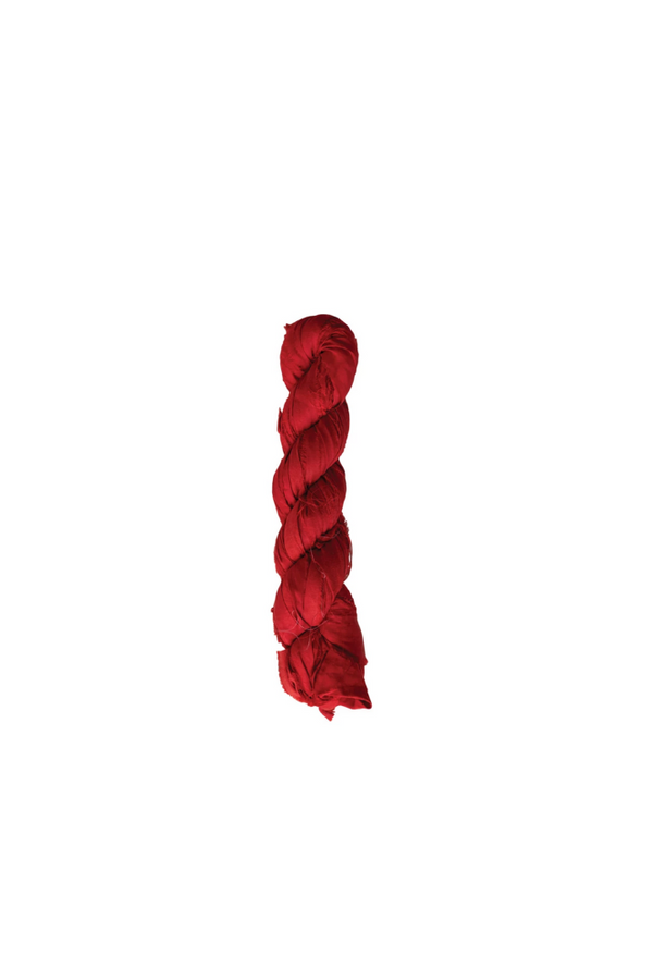 Red Torn Silk Ribbon