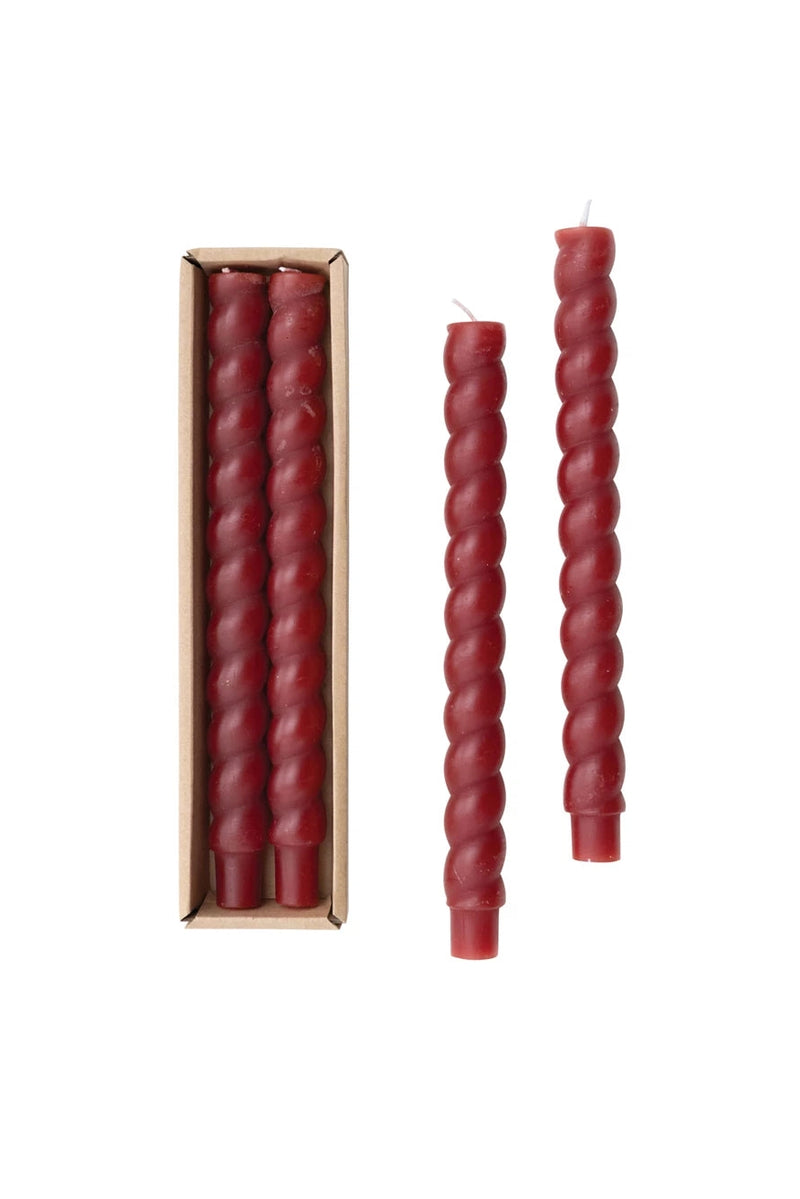 Twisted Taper Candles - Set of 2