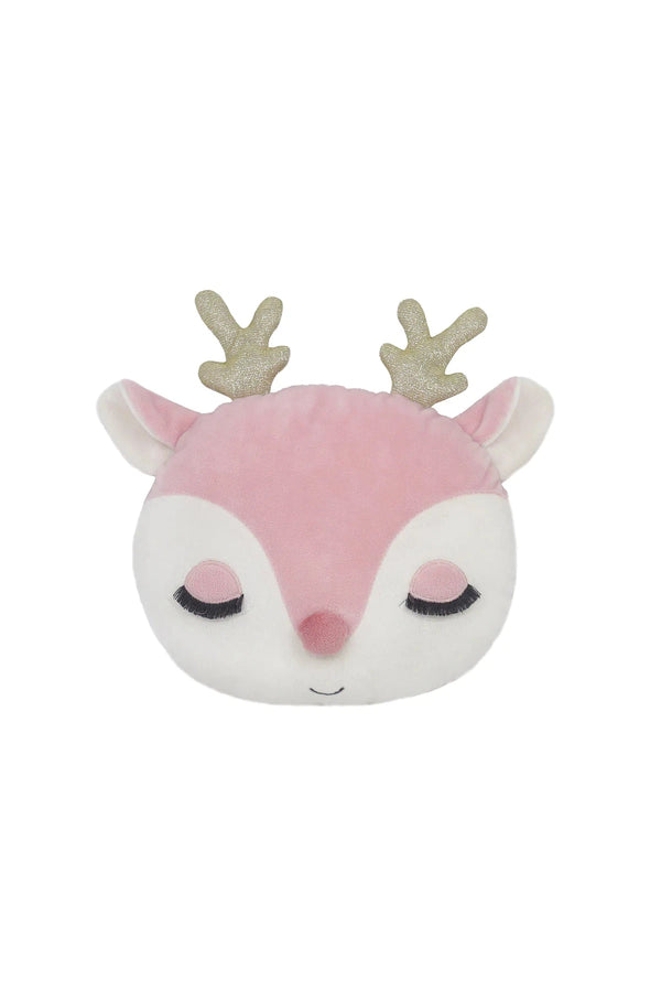 Pink Reindeer Accent Pillow