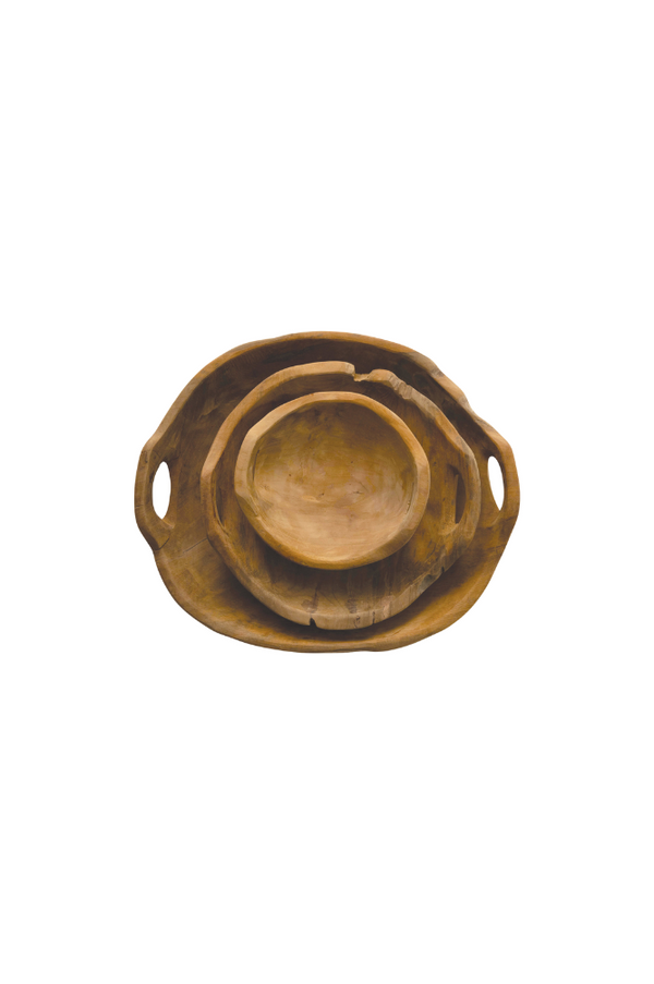 Teak Bowl with Handles