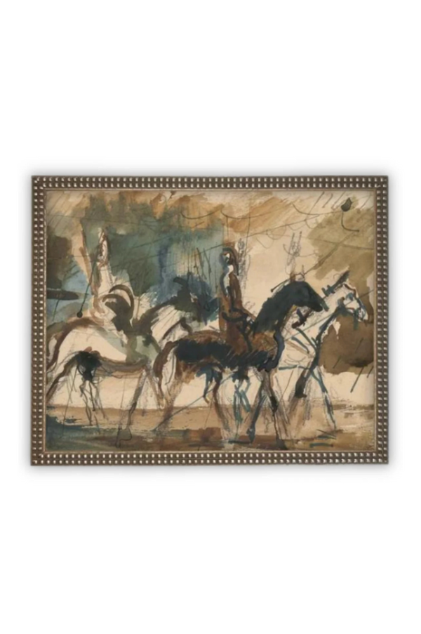 Vintage Abstract Horse & Riders