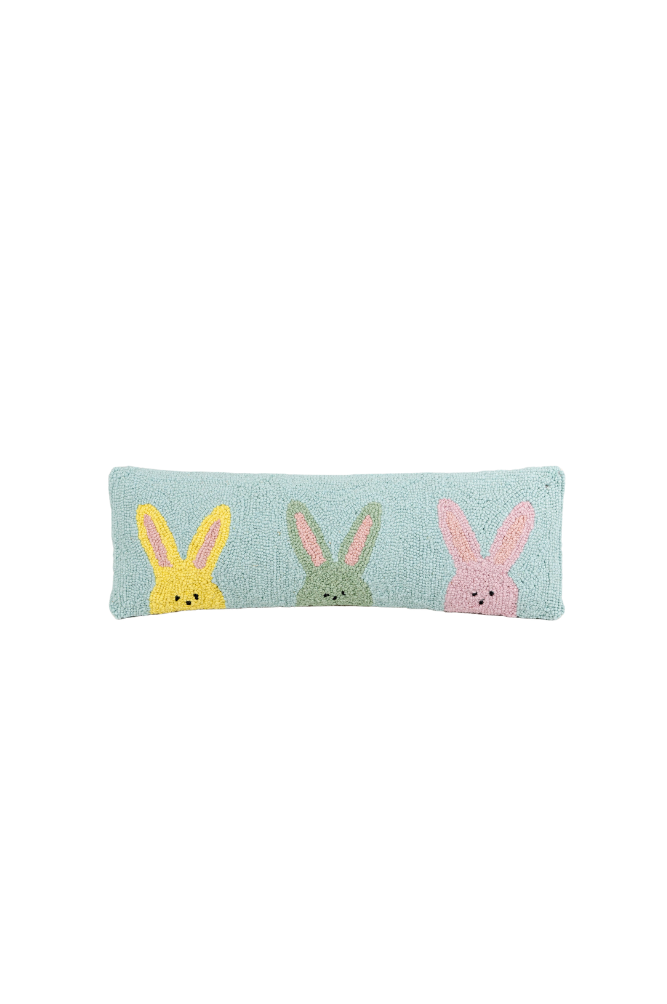 Three Bunny Peeps Hook Pillow