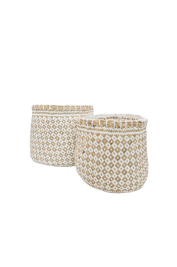 Patterned Woven Basket