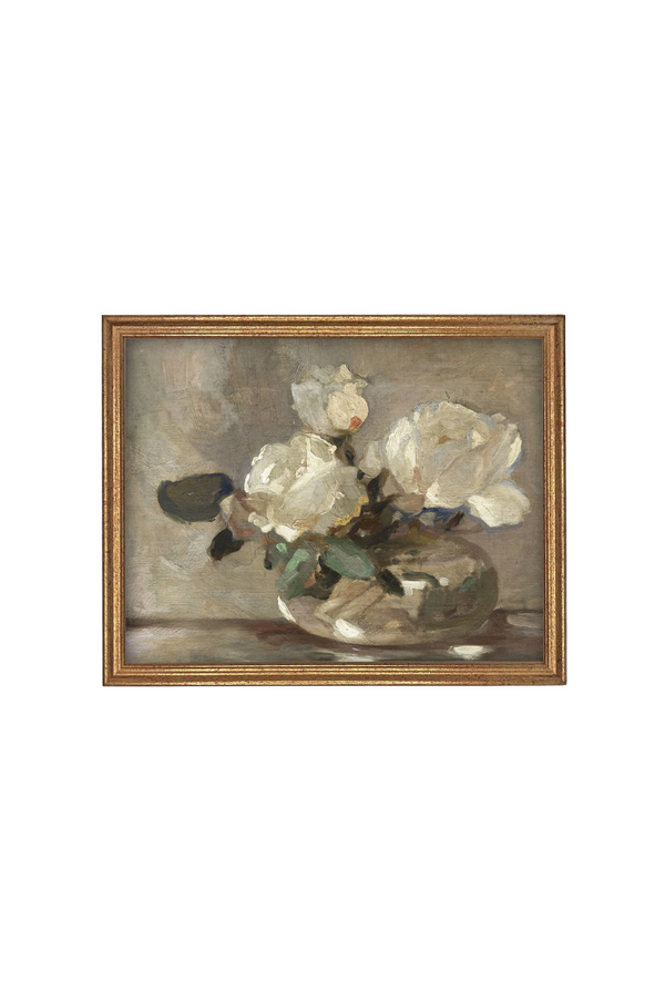 Vintage White Floral Art