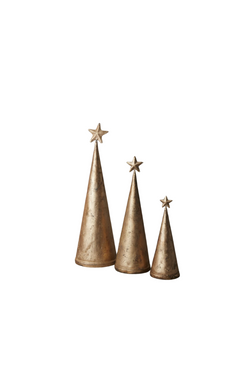 Metal Cone Tree Decor