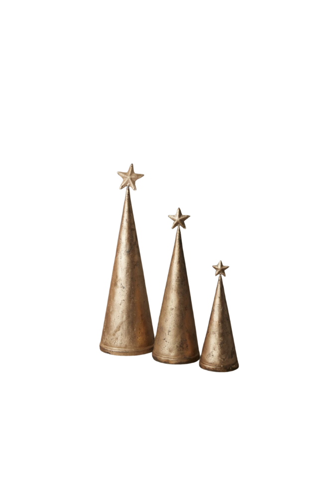 Metal Cone Tree Decor