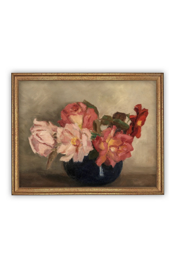 Vintage Pink Florals Art