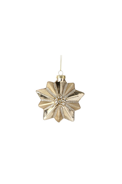 Glass Star Medallion Ornament