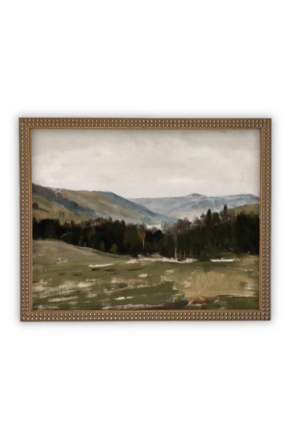 Vintage Mountain Landscape Art