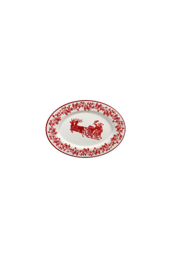 Yuletide Santa Melamine Plate and Platter