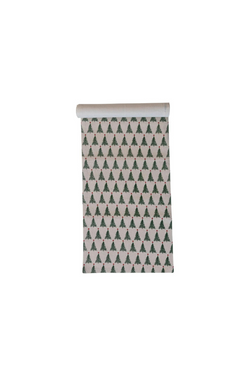 Christmas Tree Block Print Table Runner