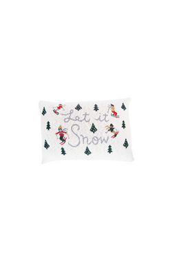 Let It Snow Ski Lumbar Pillow