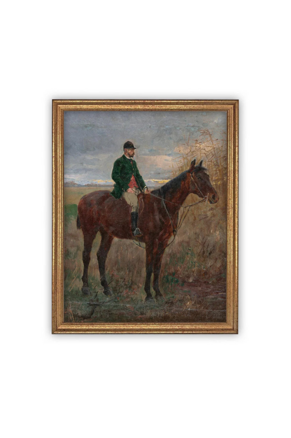 Vintage Horse & Rider Art