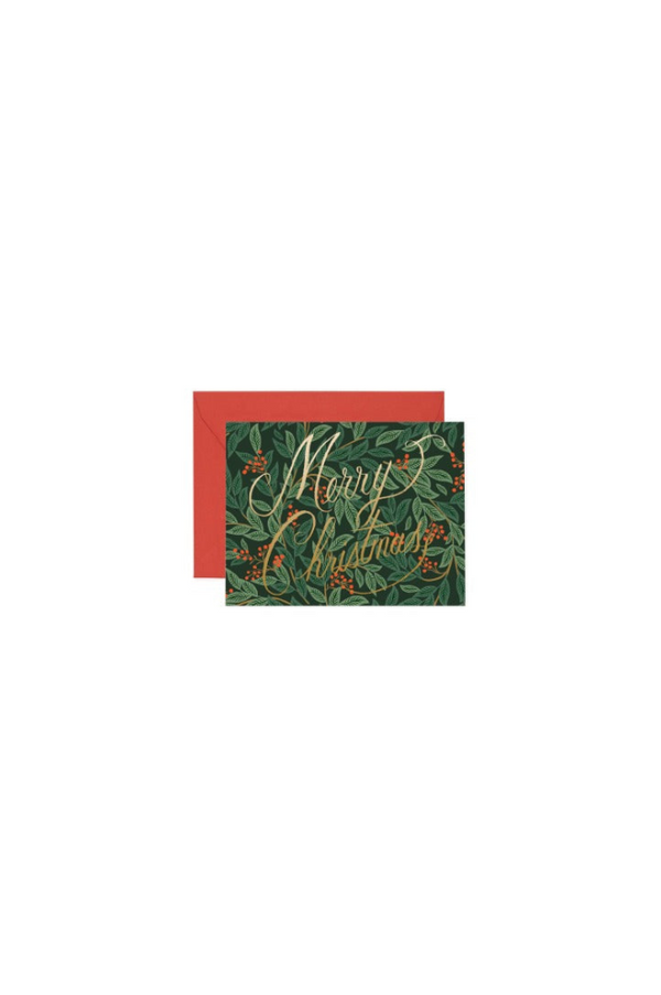 Merry Christmas Holly Berry Card