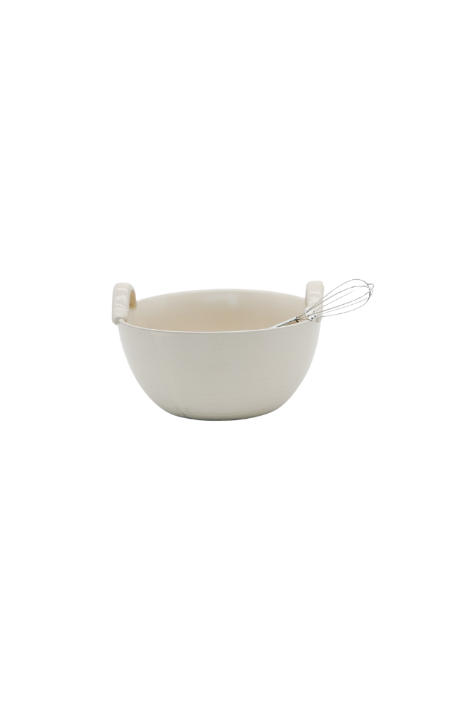 Stoneware Bowl & Whisk