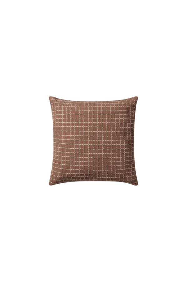 Rose Grid Stitch Pillow