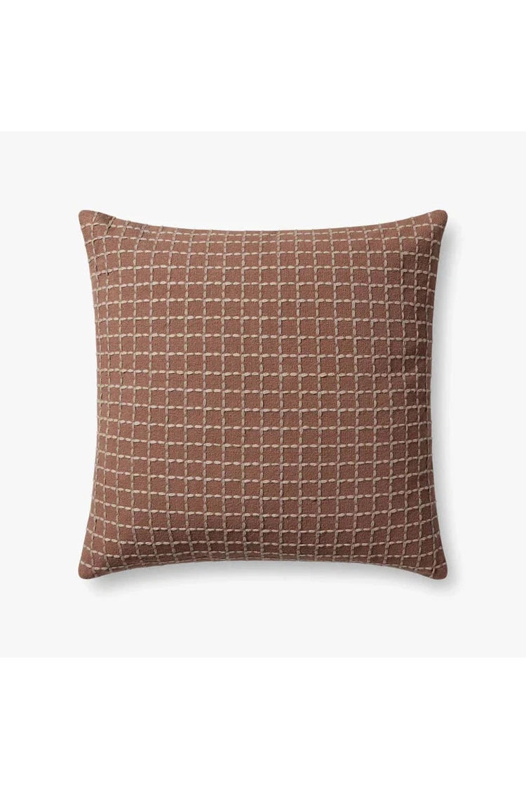 Rose Grid Stitch Pillow