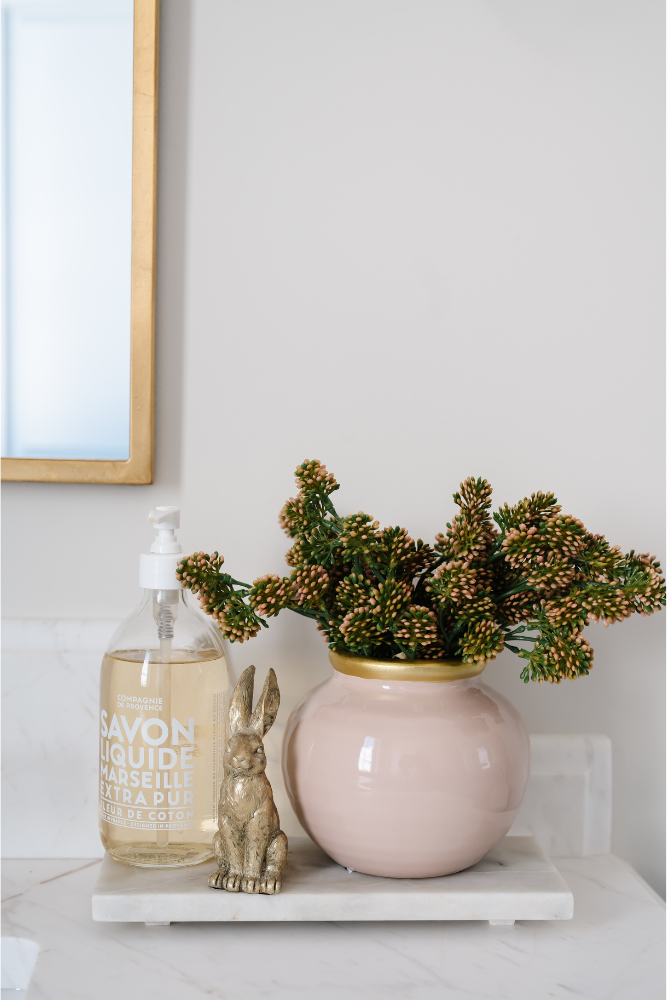 Blush Gold Rimmed Vase