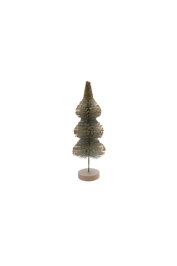 Gold Glitter and Green Tree