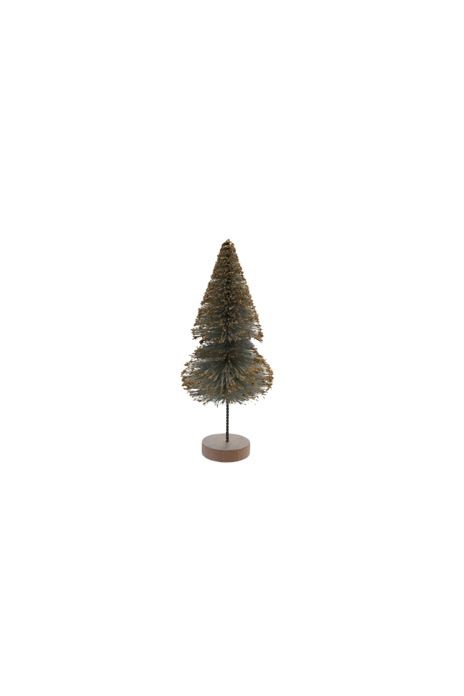 Gold Glitter and Green Tree