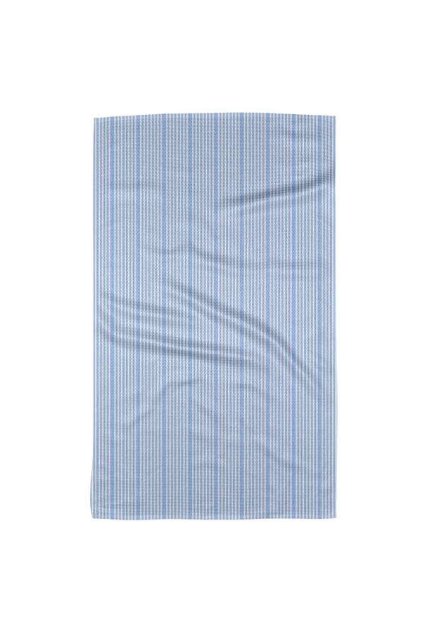 Soft Summer Blue Geometry Tea Towel