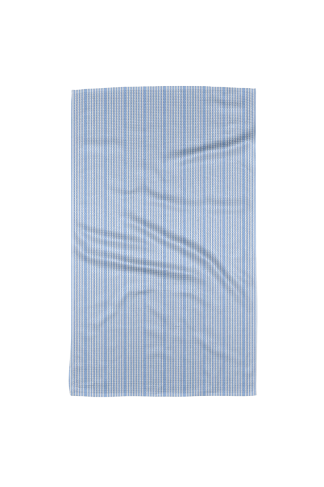 Soft Summer Blue Geometry Tea Towel