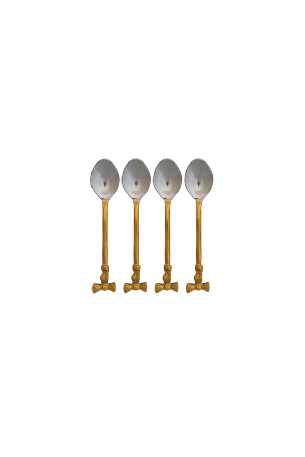 Gold Bow Brass Spoons
