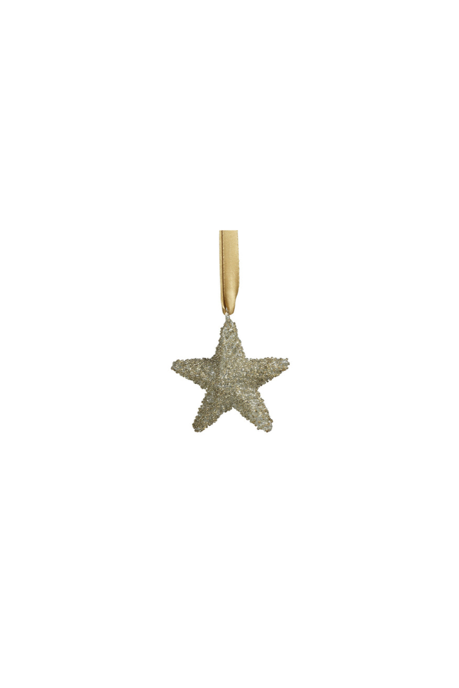 Silver Star Glitter Ornament
