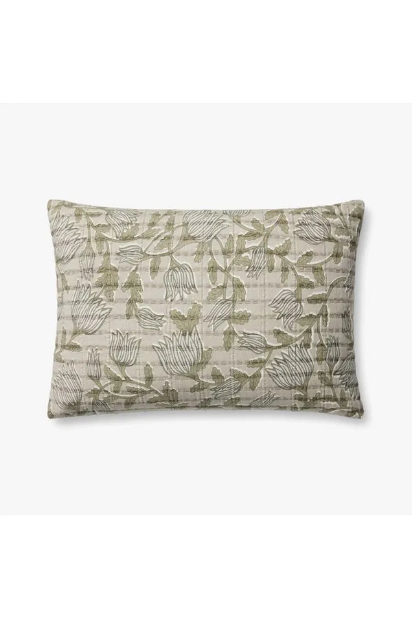 Jean Stoffer Sage Floral Lumbar
