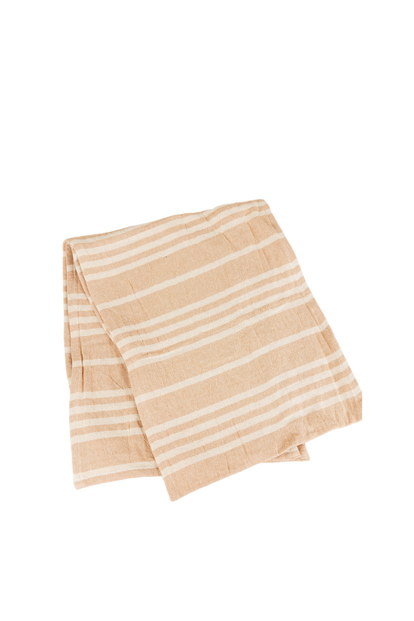 Natural Stripe Cotton Runner