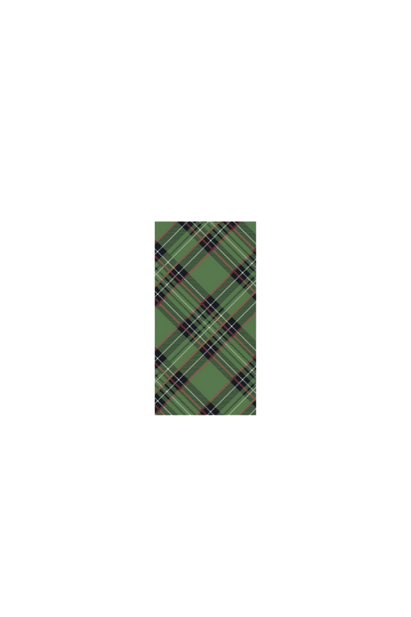 Green Plaid Cocktail Napkins