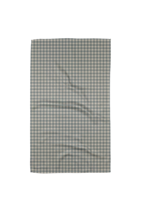 Tidepool Check Geometry Tea Towel