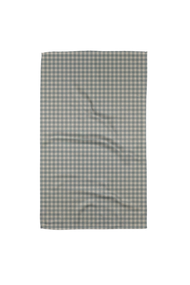 Tidepool Check Geometry Tea Towel