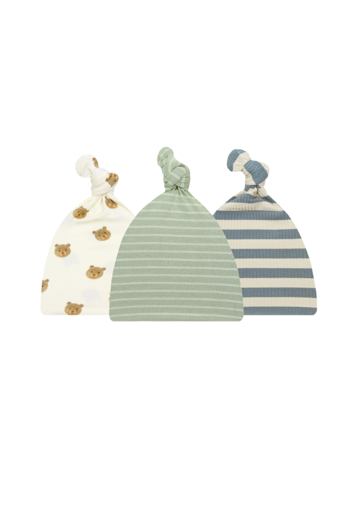 Top Knot Baby Hat - Multi