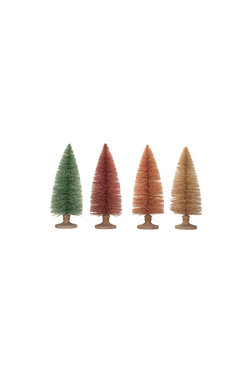 Pastel Bottle Brush Trees with Wood Base