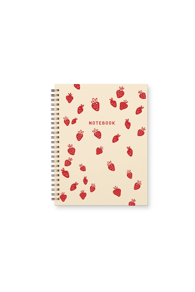 Strawberry Pattern Journal : Lined Notebook